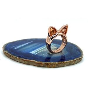 EF X JM Rose Gold-tone Cat Ear Ring